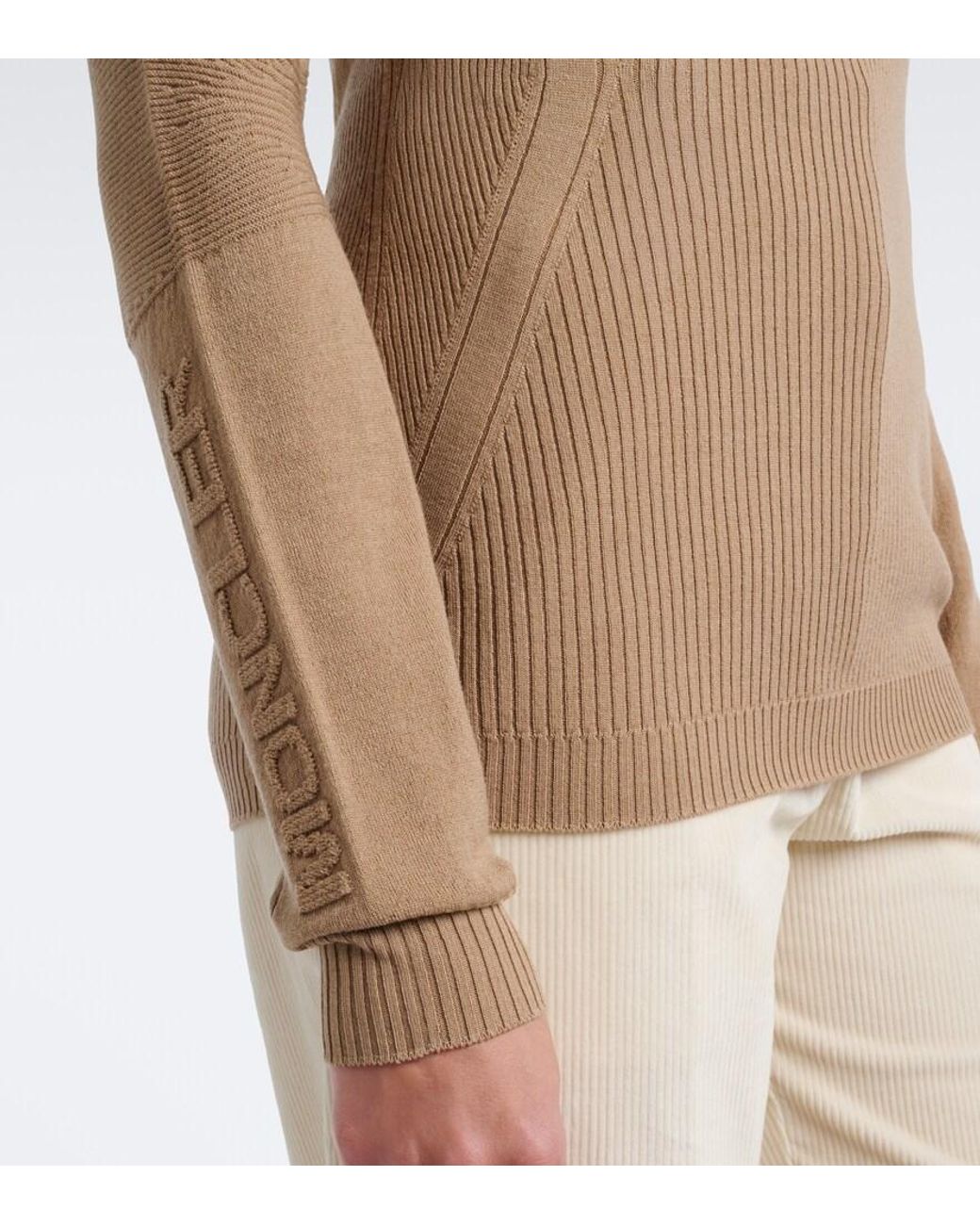 Moncler Natural Wool-Blend Turtleneck Sweater