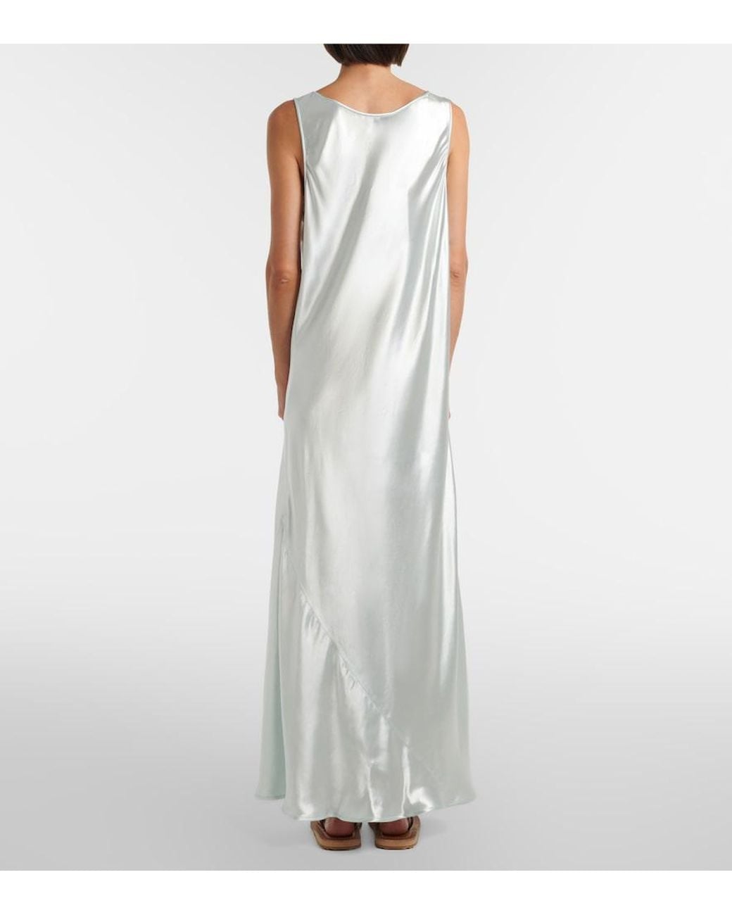 Miu Miu White Satin Maxi Dress