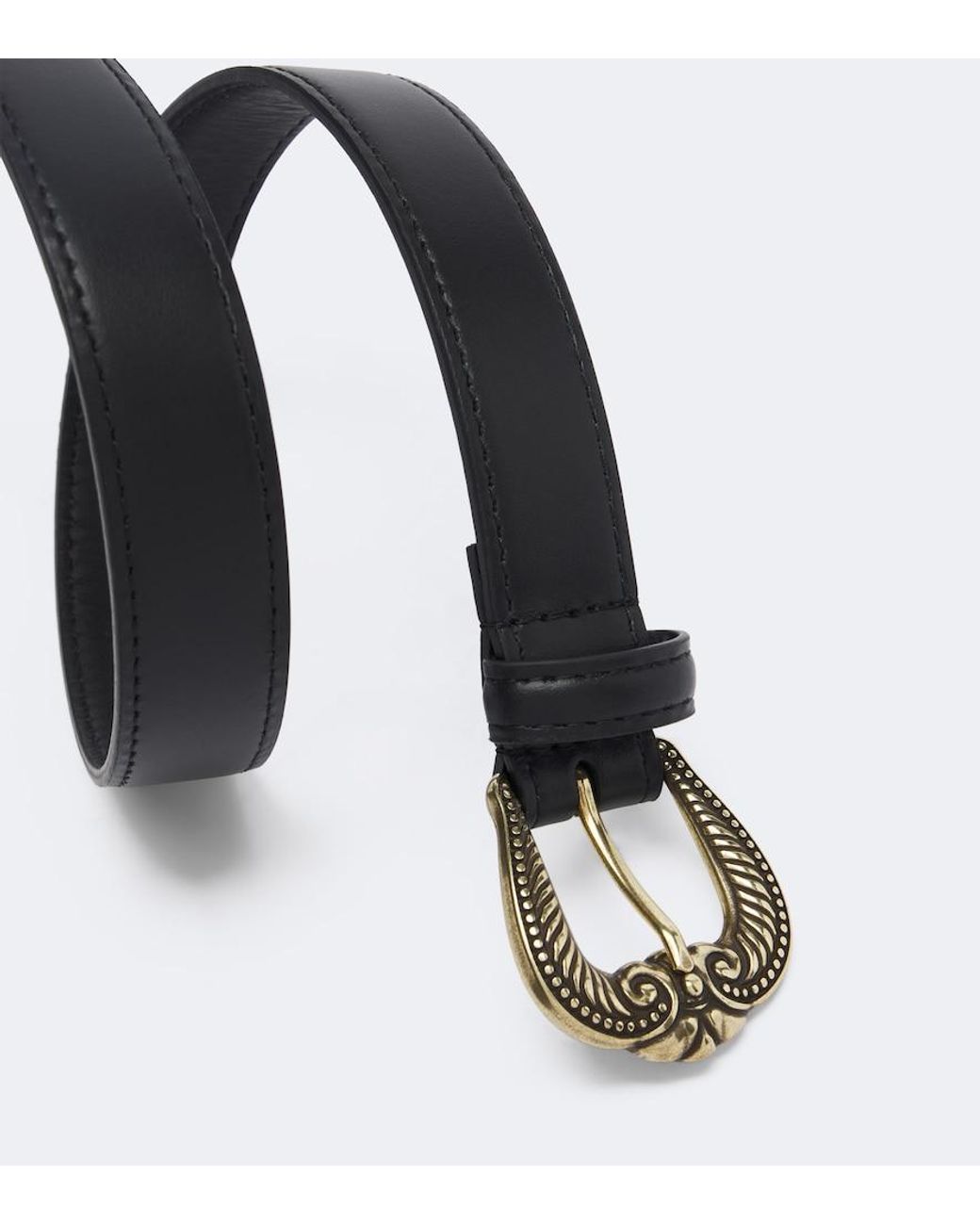 Etro Black Leather Belt