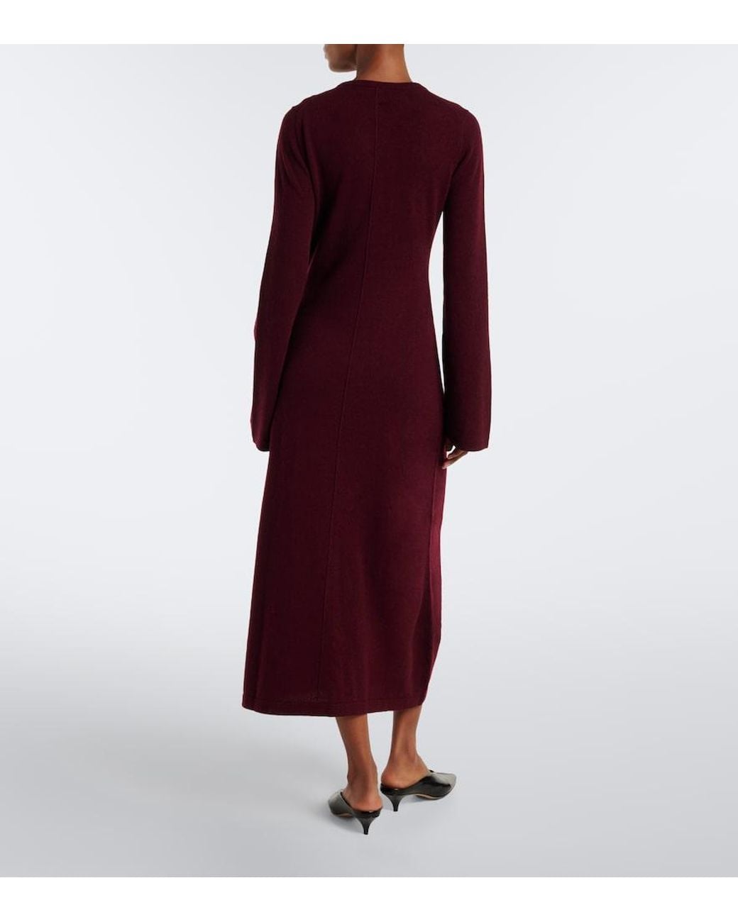 Jardin Des Orangers Red Embellished Wool And Cashmere Sweater Dress