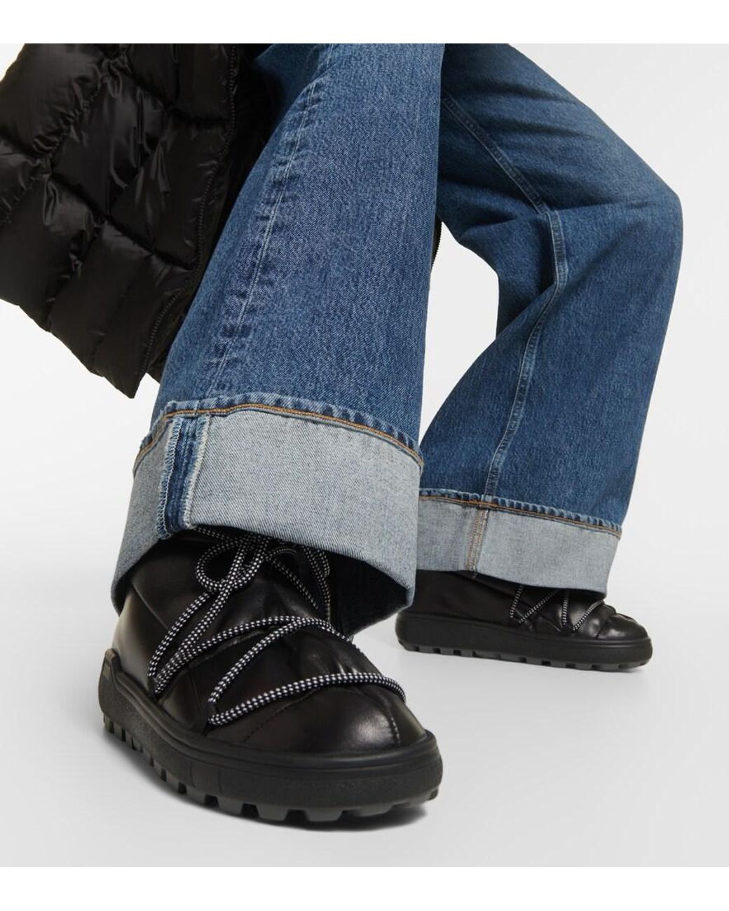 Bogner Black Chamonix Leather Ankle Boots