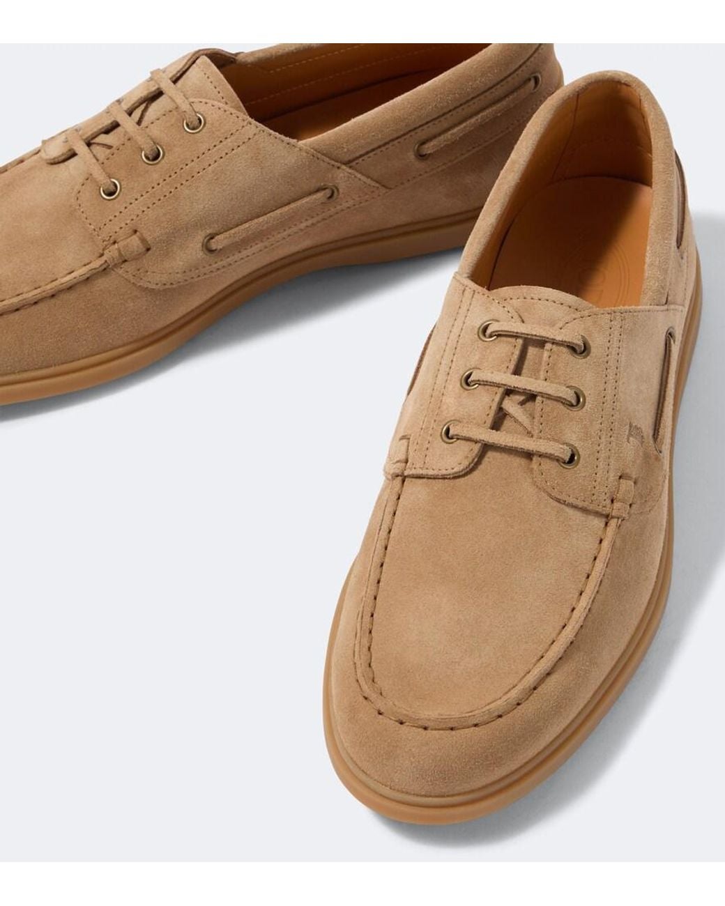 Tod's Brown Gommino Suede Boat Shoes for men