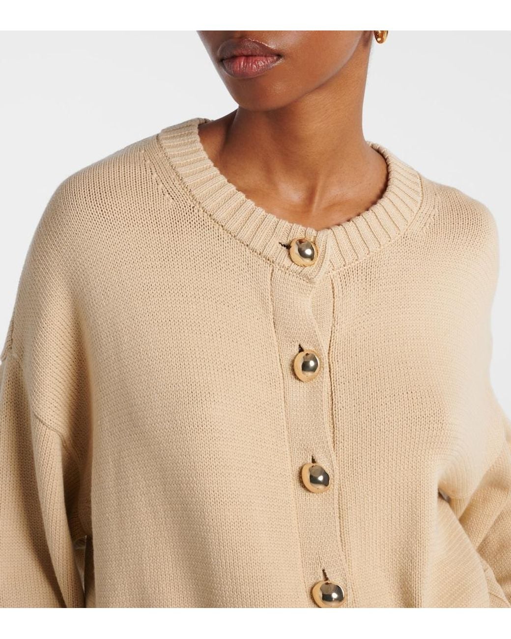 Altuzarra Natural Cotton And Silk-Blend Cardigan