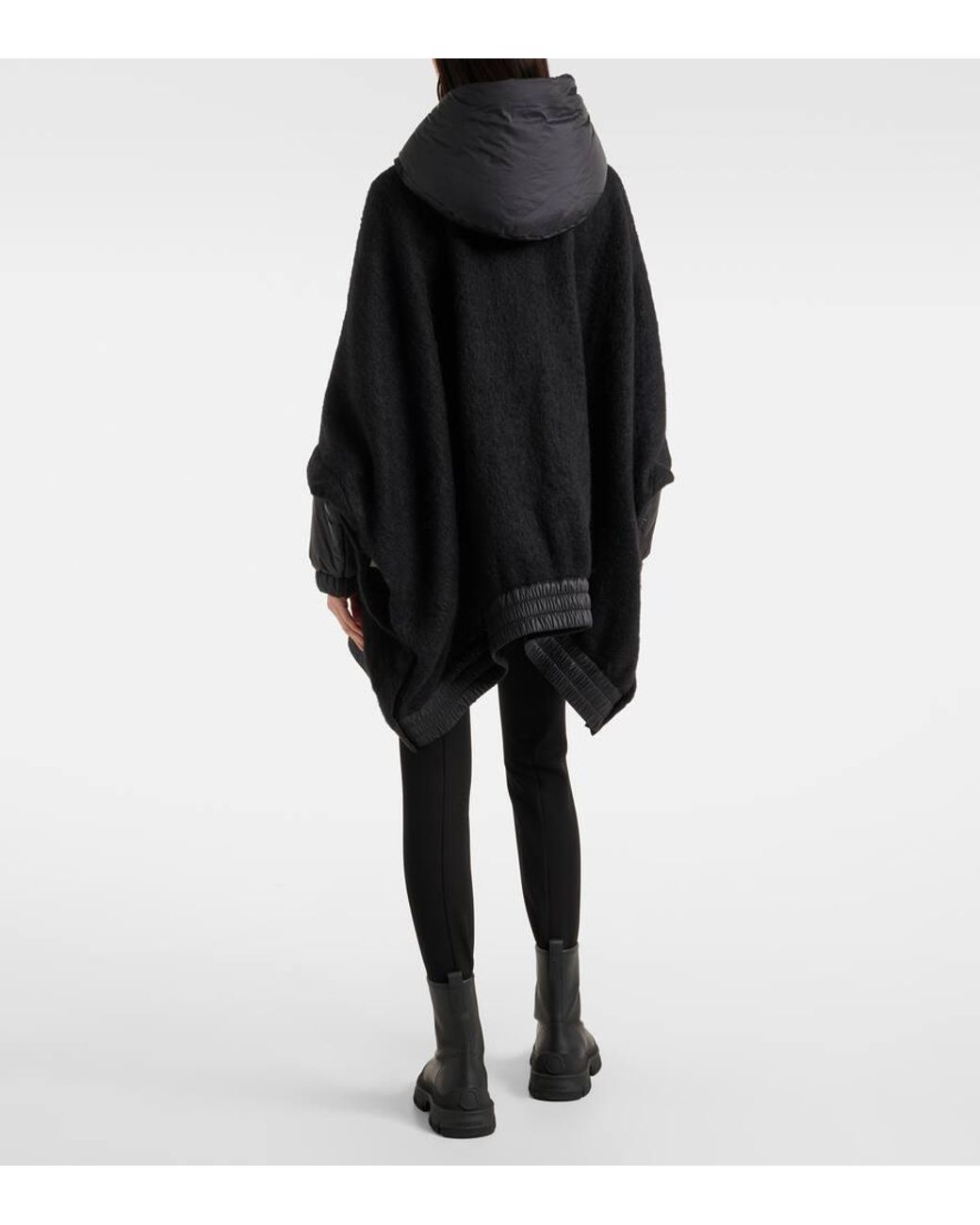 関税込 MONCLER WOOL, ALPACA & MOHAIR PADDED CAPE Moncler Wool, Alpaca & Mohair Padded Cape | moncler | REVERSIBLE