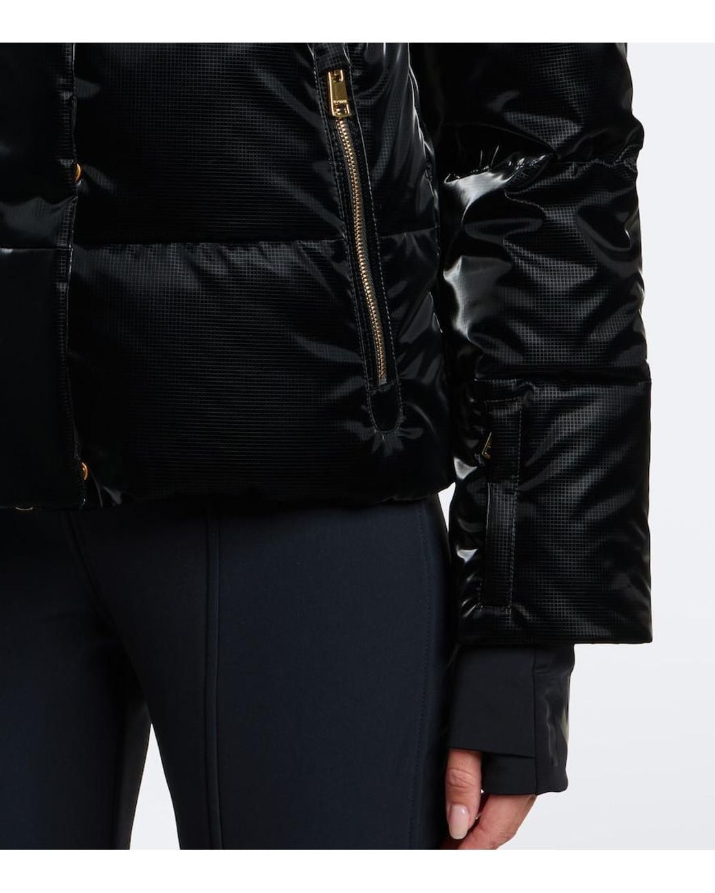 Bogner Black Naia Hooded Down Ski Jacket
