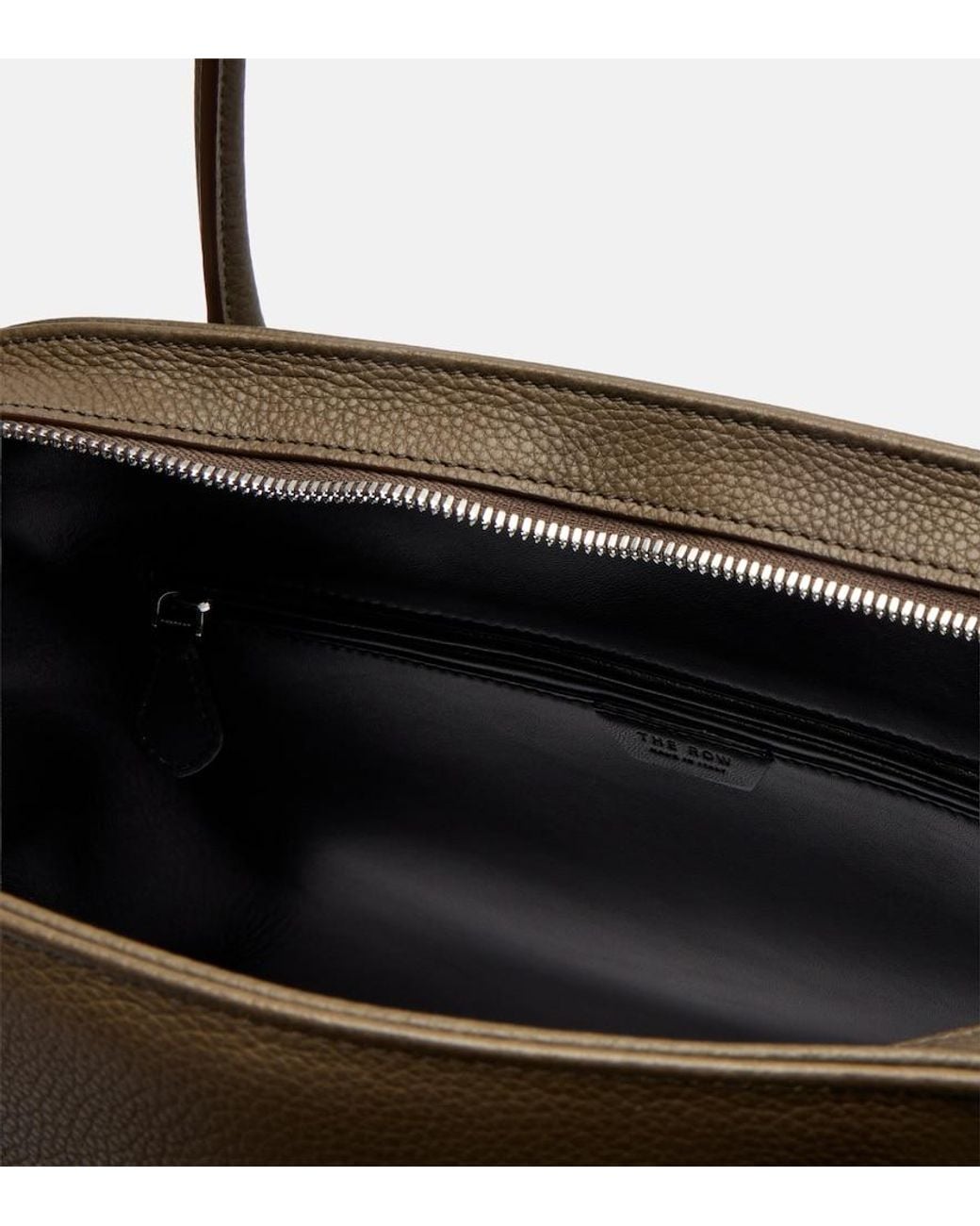The Row Brown Agnes 15 Leather Tote Bag