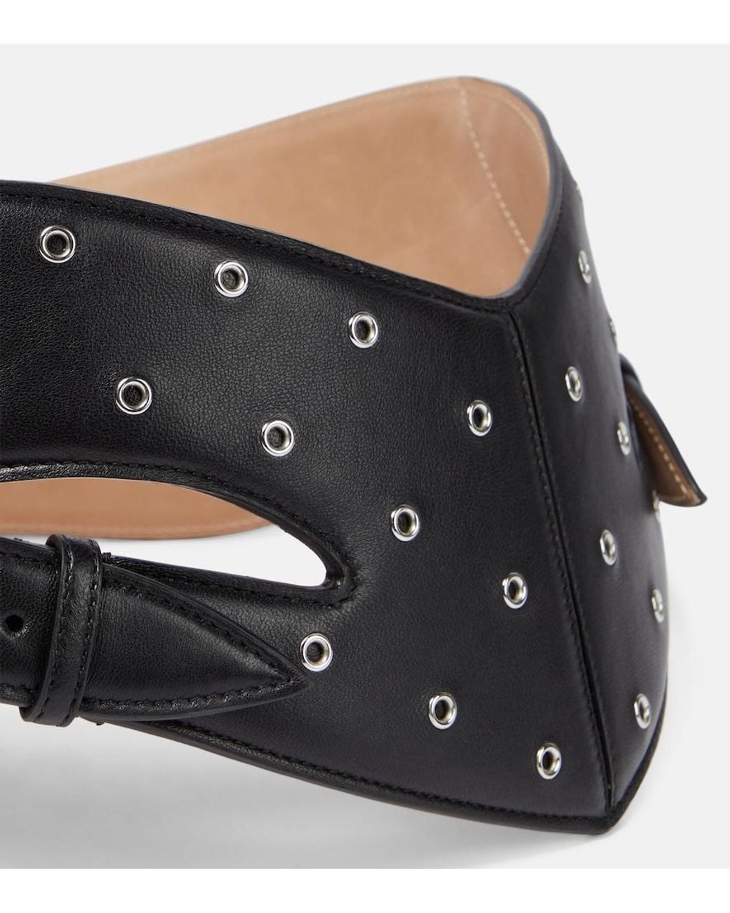 Alaïa Black Perforated Leather Belt