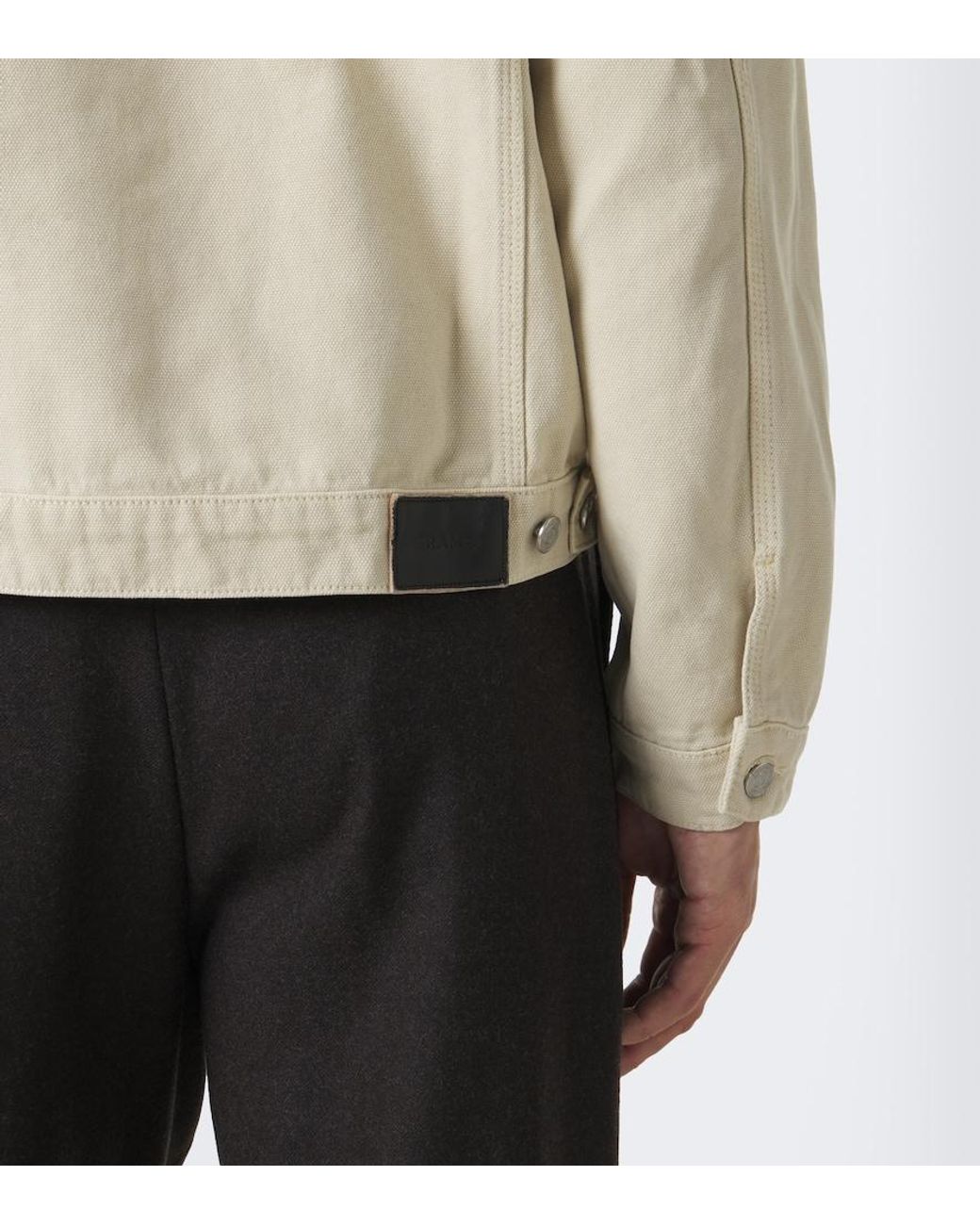 FRAME Natural Suede-Trimmed Cotton Field Jacket for men