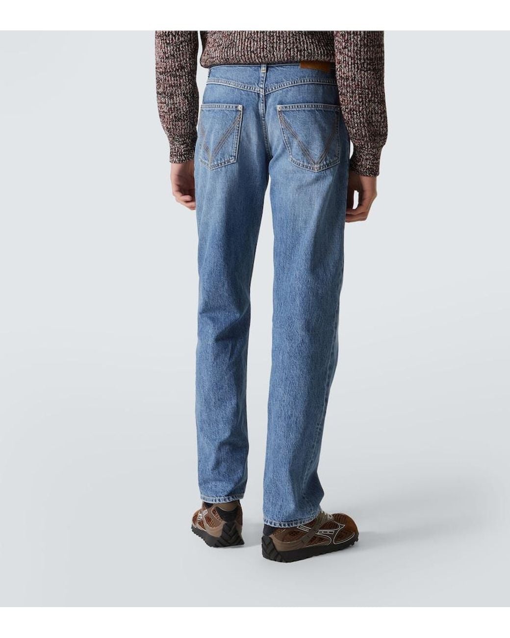 Bottega Veneta Blue Mid-Rise Straight Jeans for men