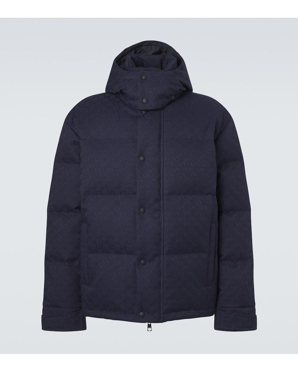 Gucci Blue Gg Canvas Down Jacket for men