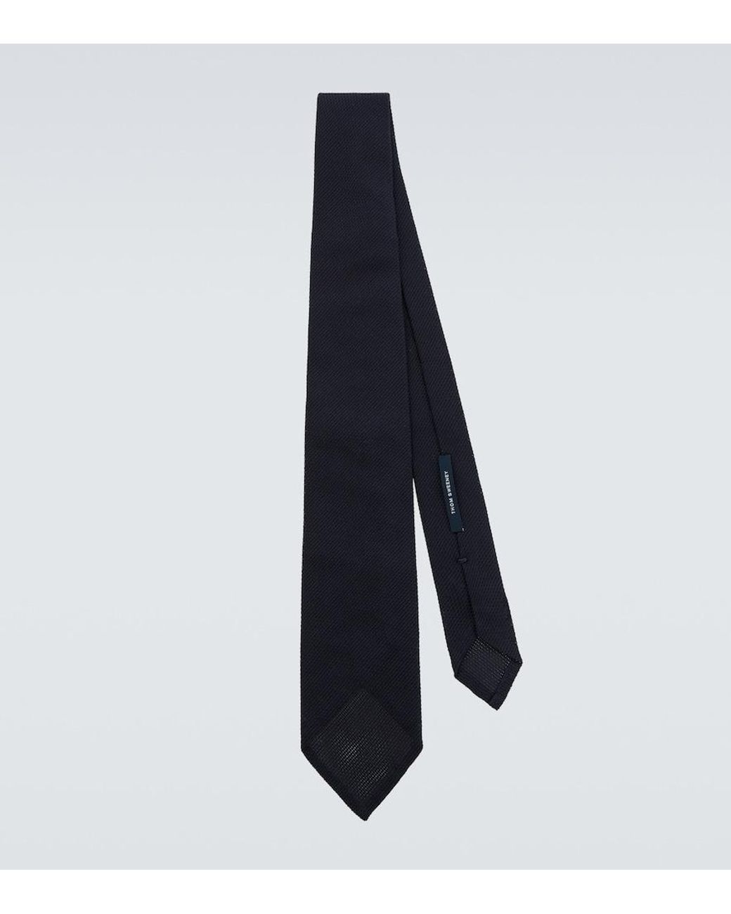 Thom Sweeney Blue Silk Grenadine Tie for men