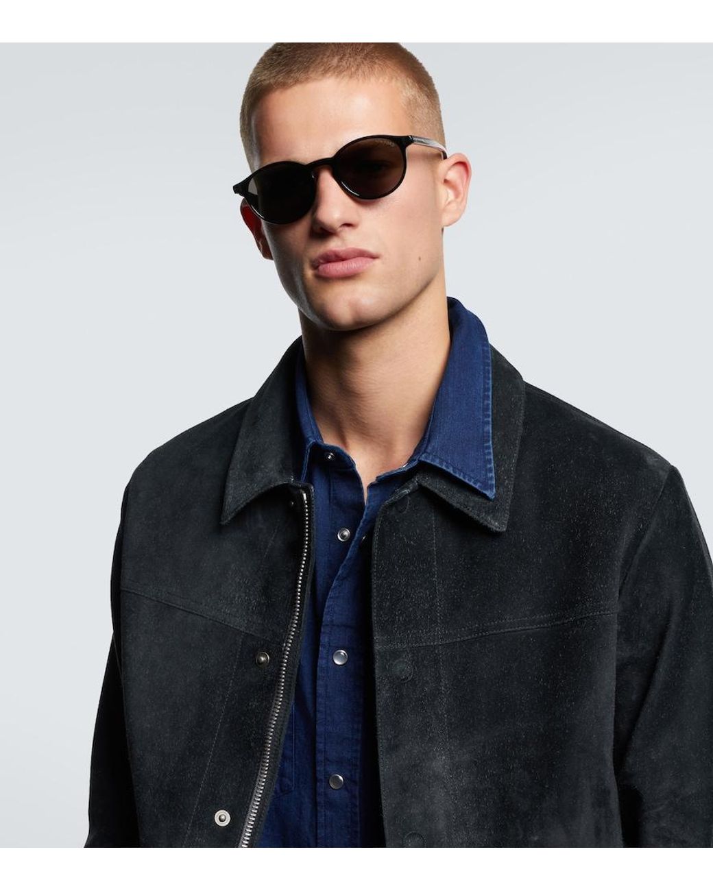Tom Ford Brown Prescott Round Sunglasses for men