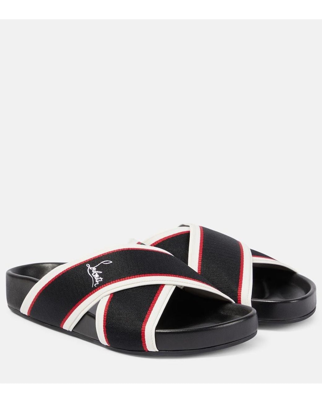 Christian Louboutin Black Hot Cross Bizz Sandal