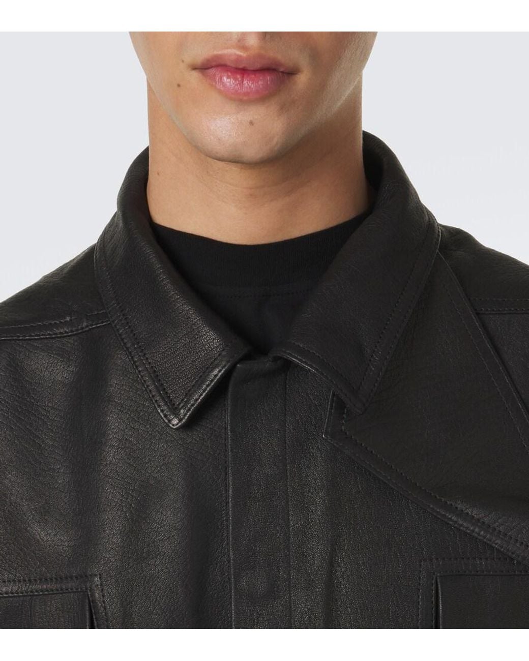 Rick Owens Black Sl Leather Vest for men
