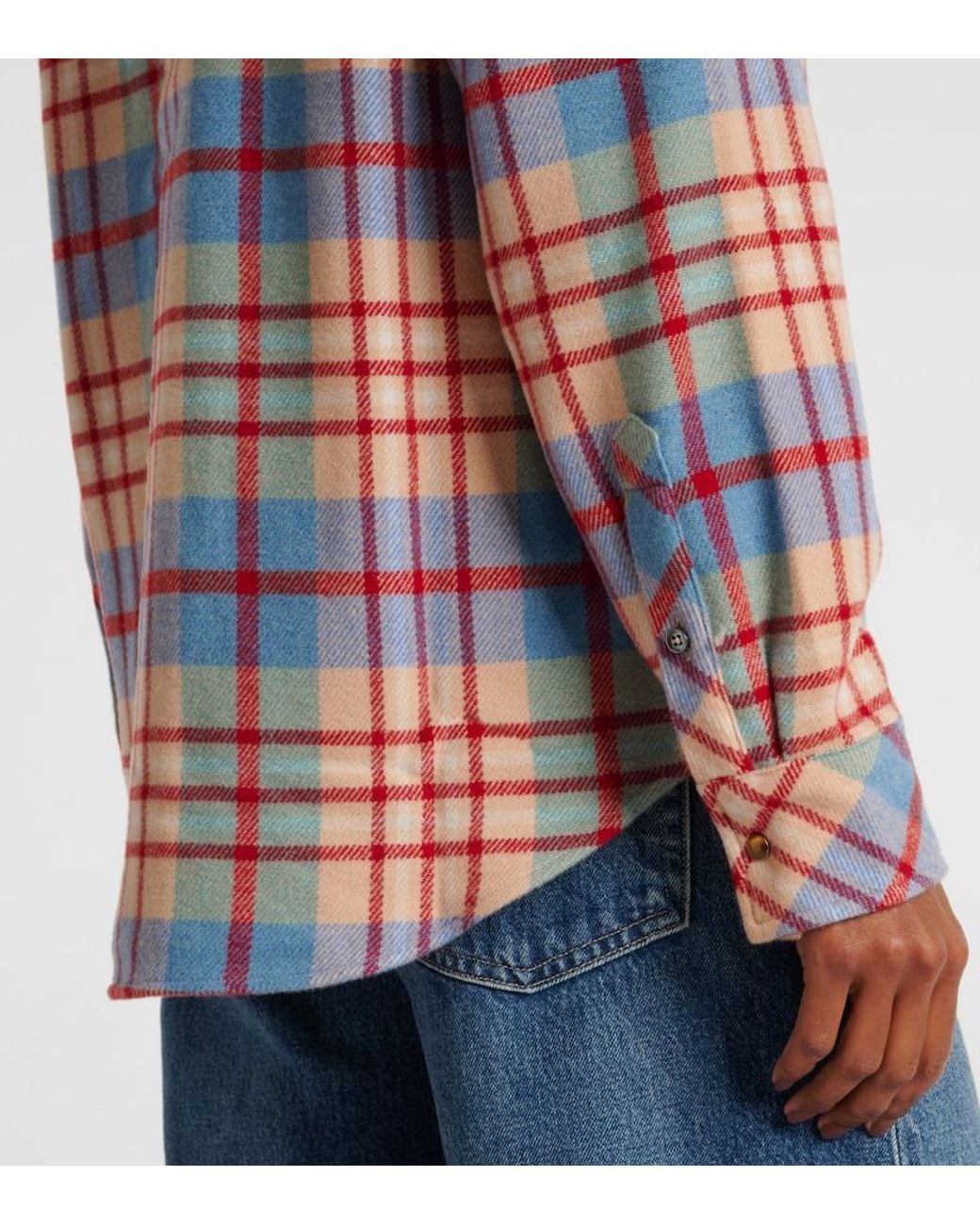 God's True Cashmere Multicolor Al's Run Plaid Cashmere Shirt