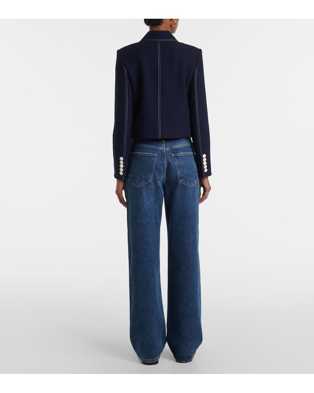 Veronica Beard Blue Constantine Cropped Jacket