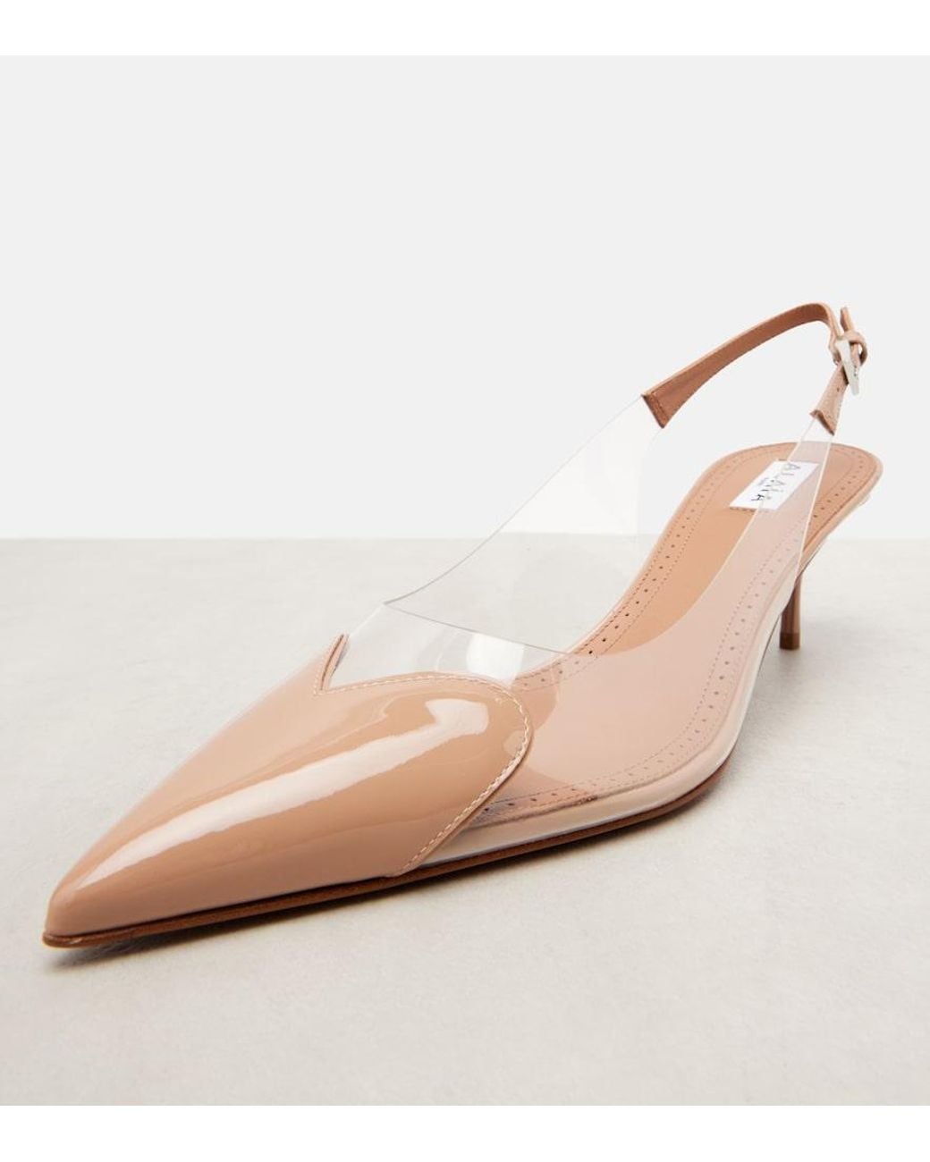 Alaïa Pink Le Cour 55 Leather And Pu Slingback Pumps