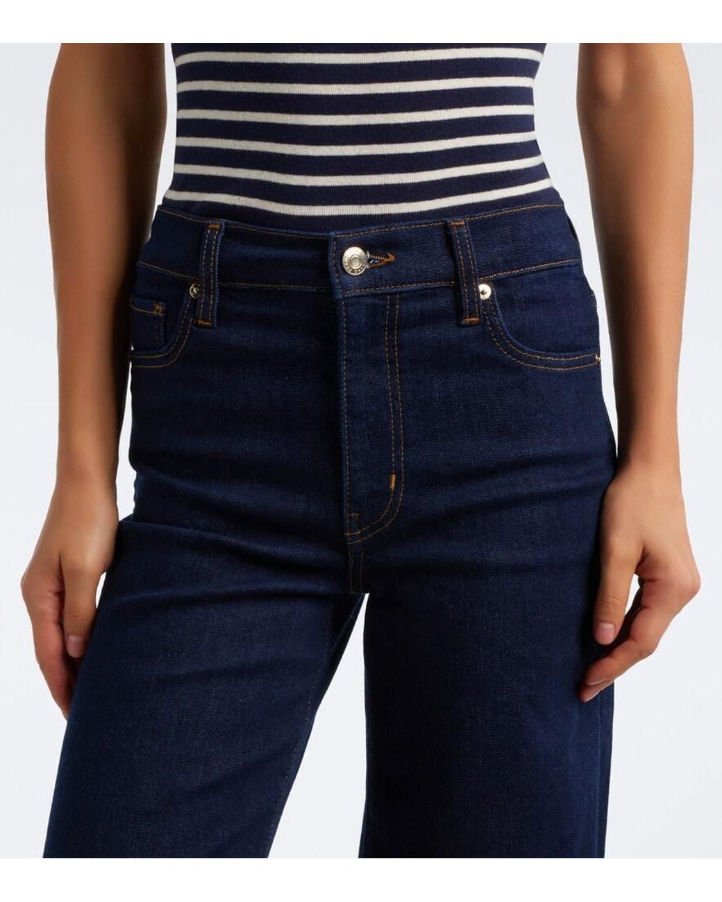FRAME Blue The Palace Flared Jeans