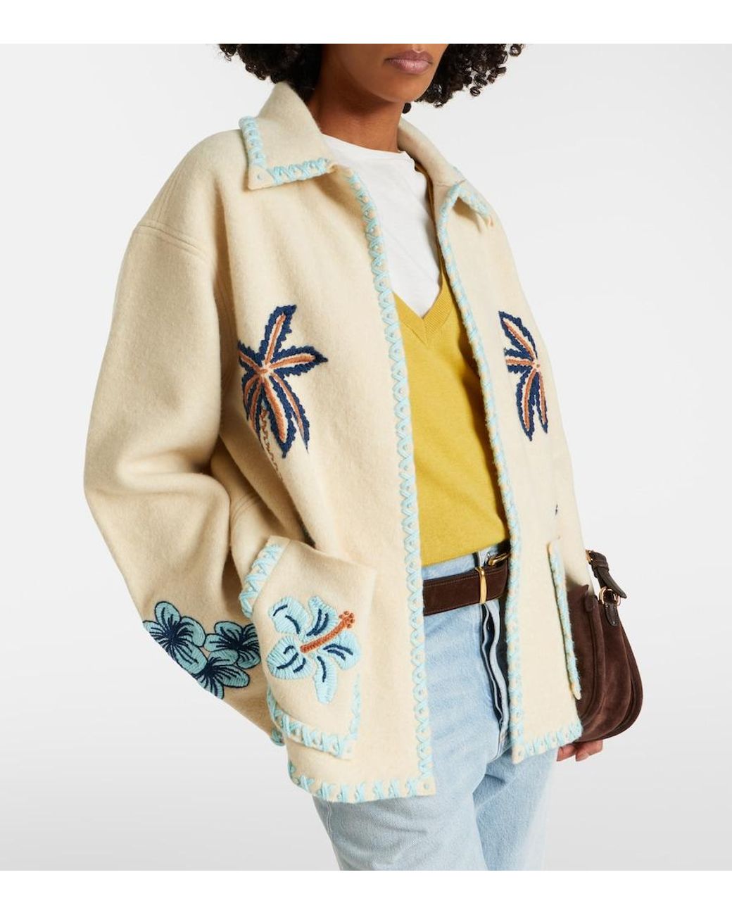 Alanui Natural Remember Me Virgin Wool Jacket
