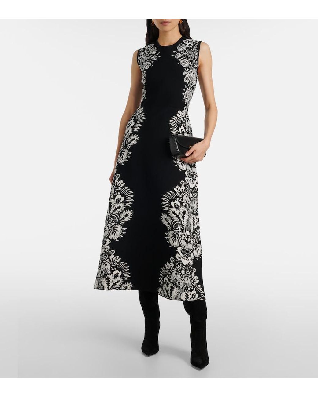 Ulla Johnson Black Liana Jacquard Midi Dress