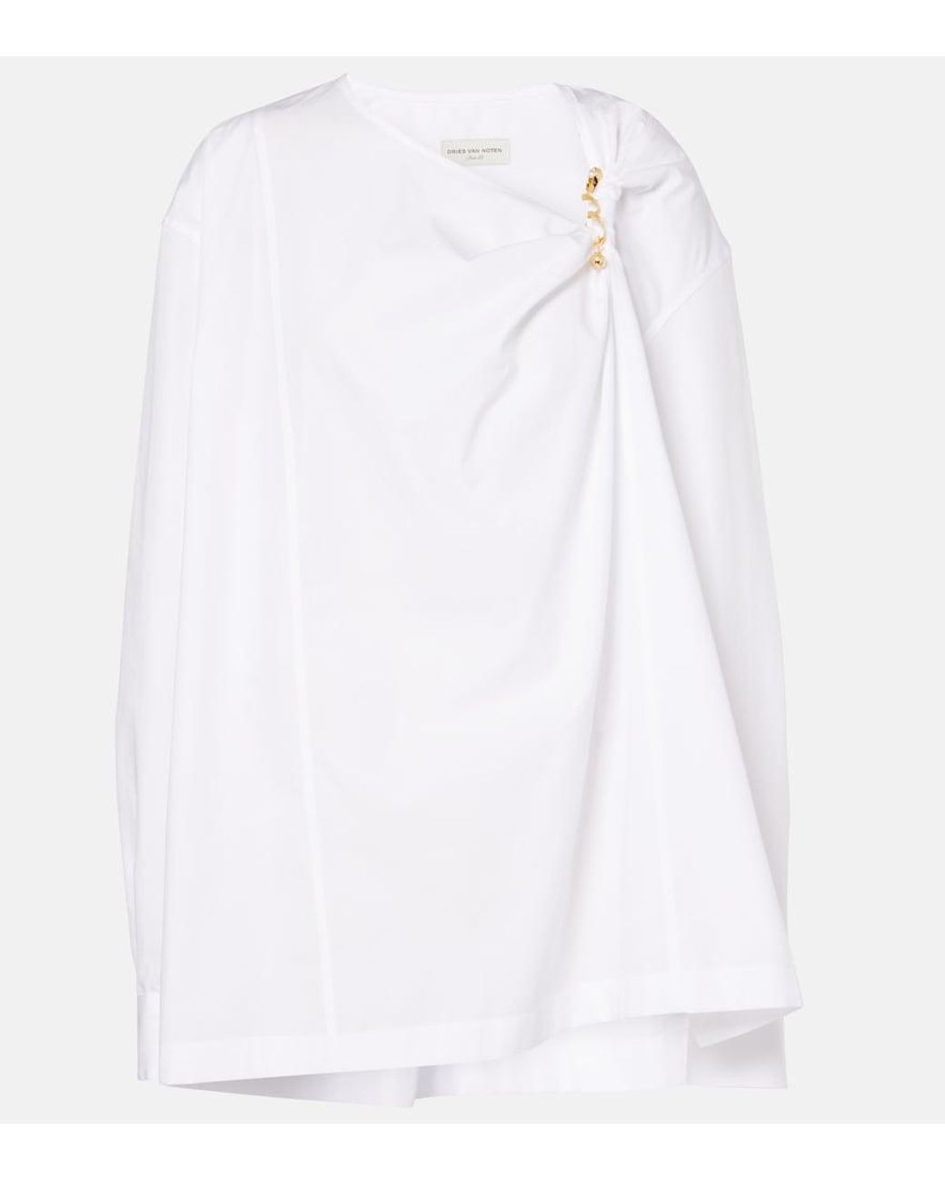 Dries Van Noten White Cotton Top