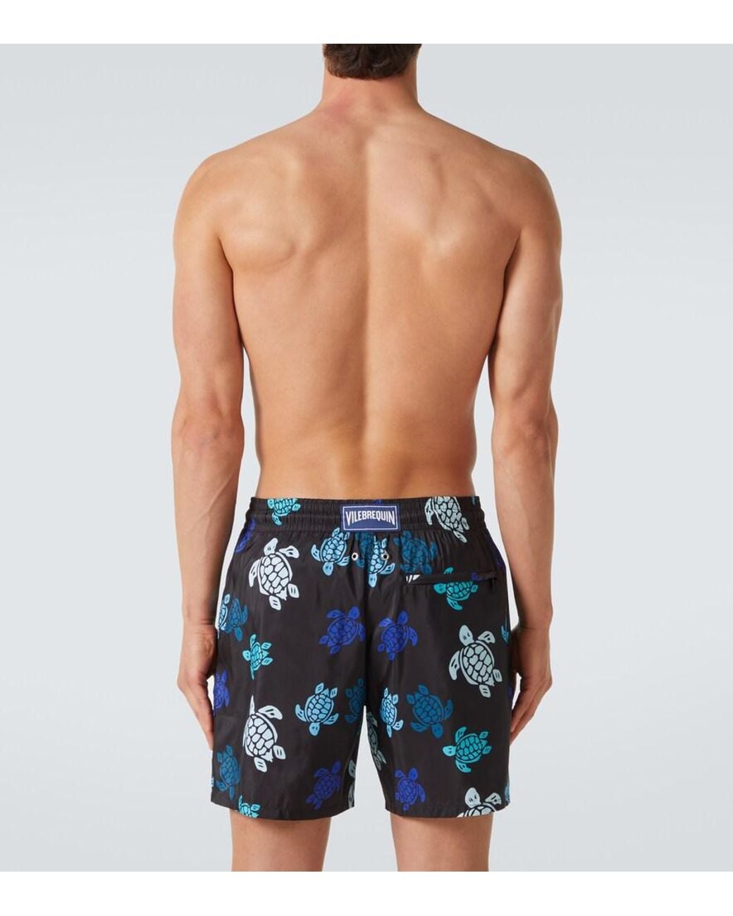Vilebrequin Blue Printed Swim Trunks for men