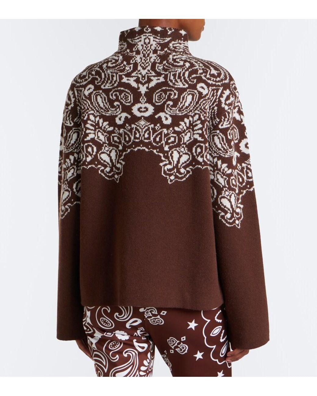 Goldbergh Brown Anshin Knitted Jacquard Sweater