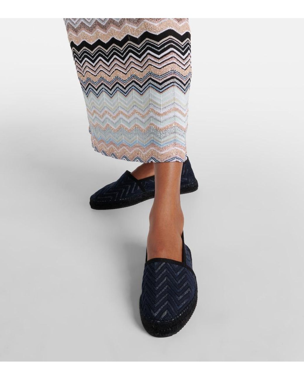 Missoni Blue Espadrilles Elle Zig Zag