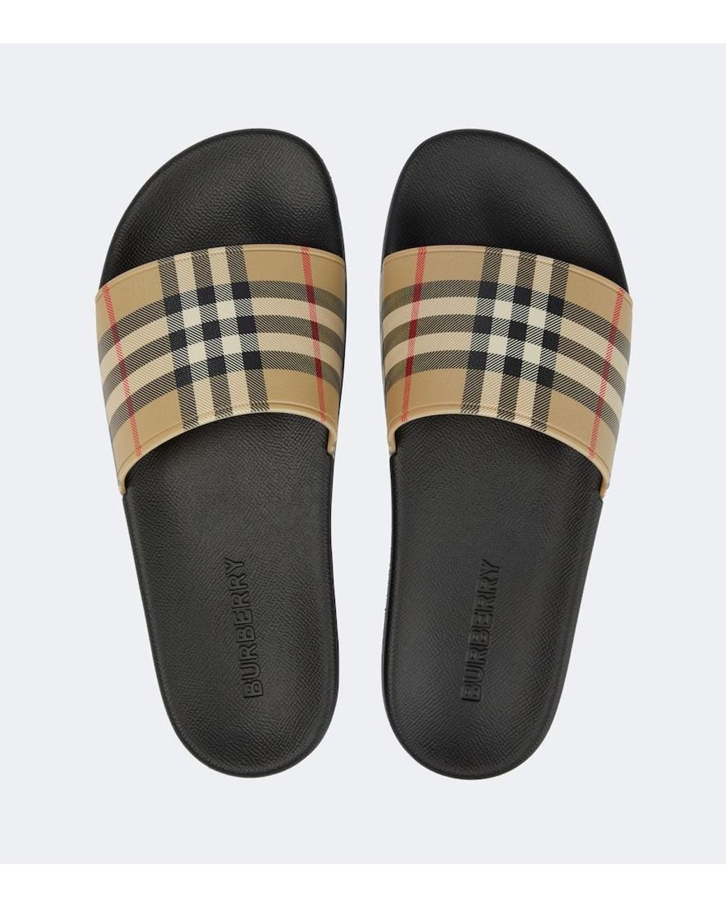 Burberry Natural Vintage Checked Slides for men
