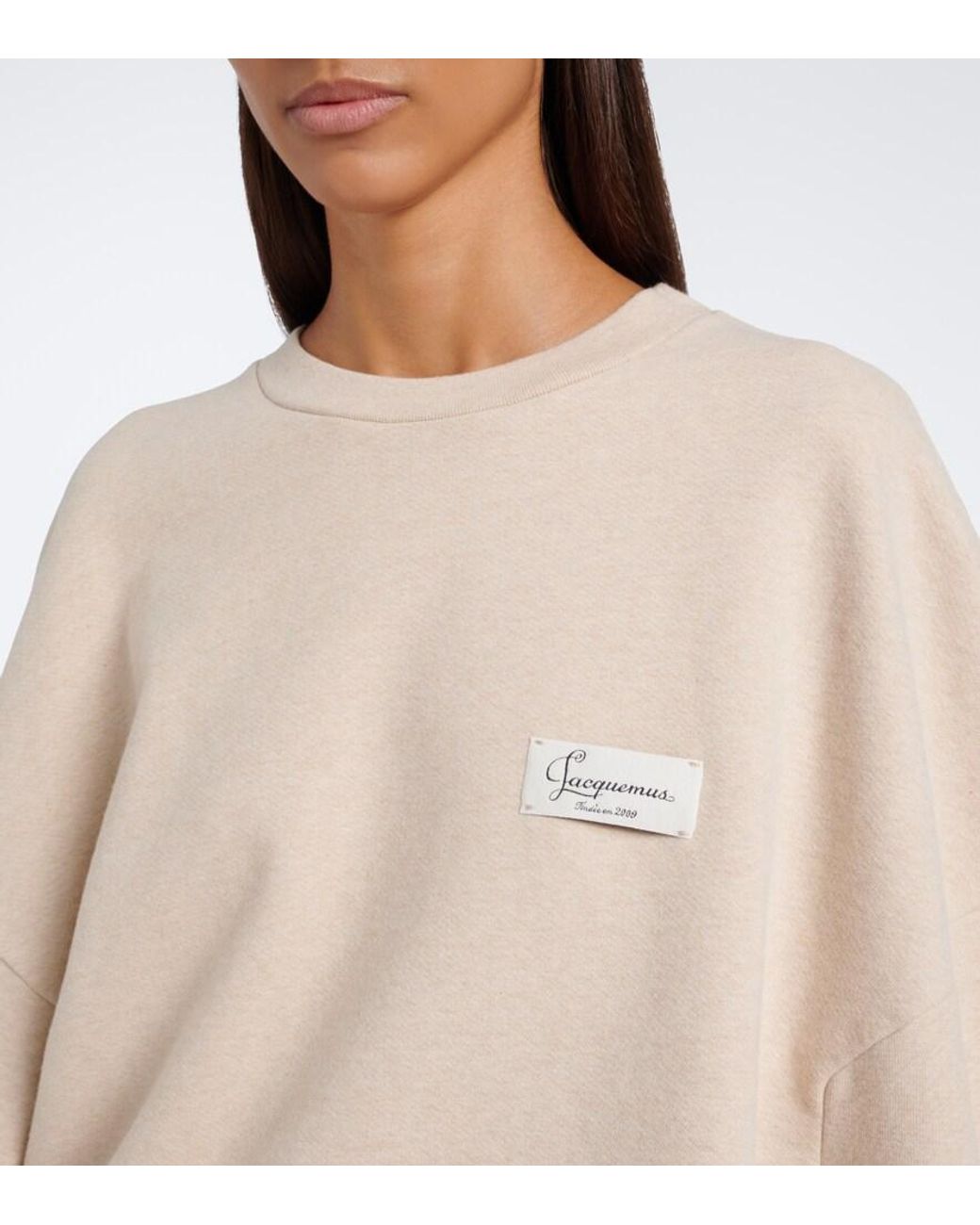 Jacquemus Natural Corso Oversized Cotton Fleece Sweatshirt