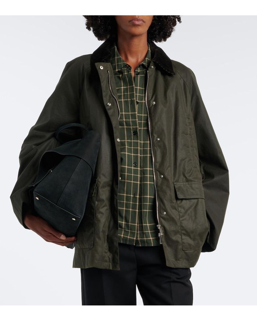 Totême Green Checked Cotton Shirt