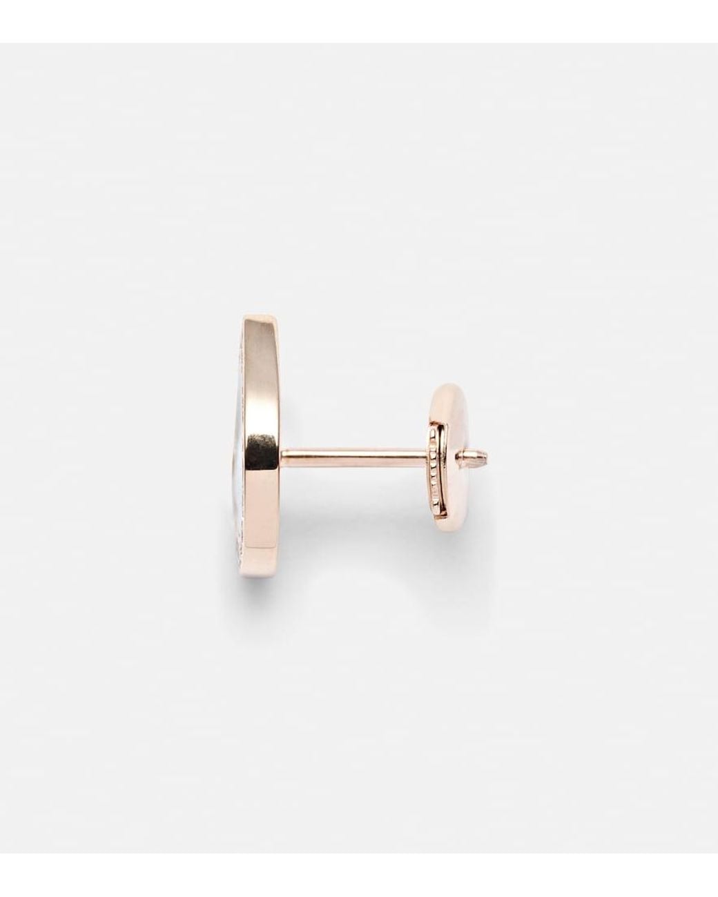 Repossi Multicolor Antifer 18Kt Rose Single Earring With Onyx And Diamonds