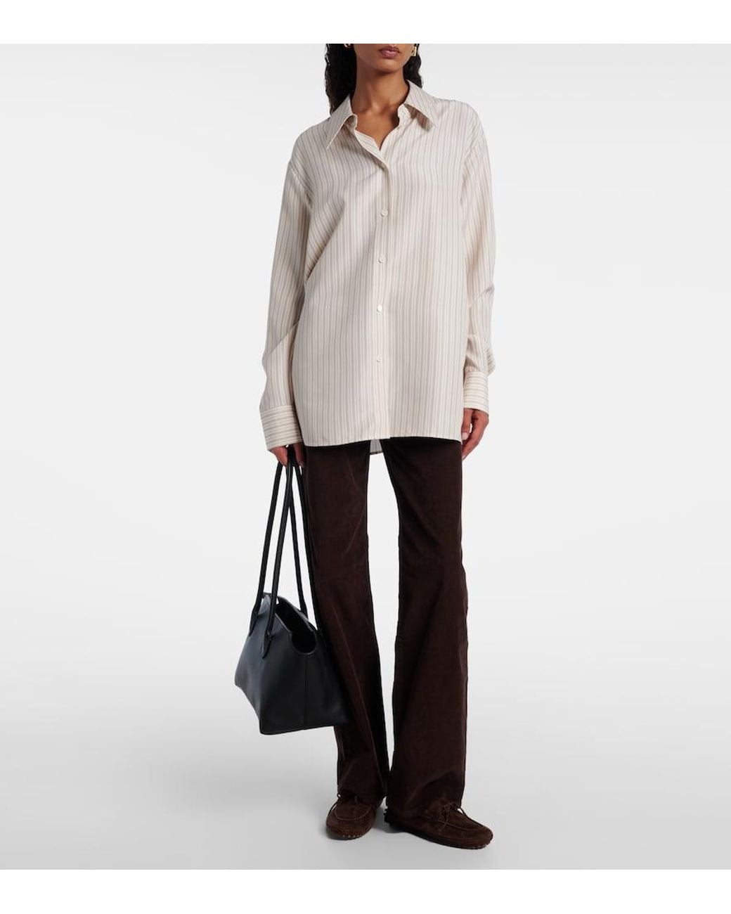 AG Jeans Brown Kora High-Rise Corduroy Wide-Leg Pants