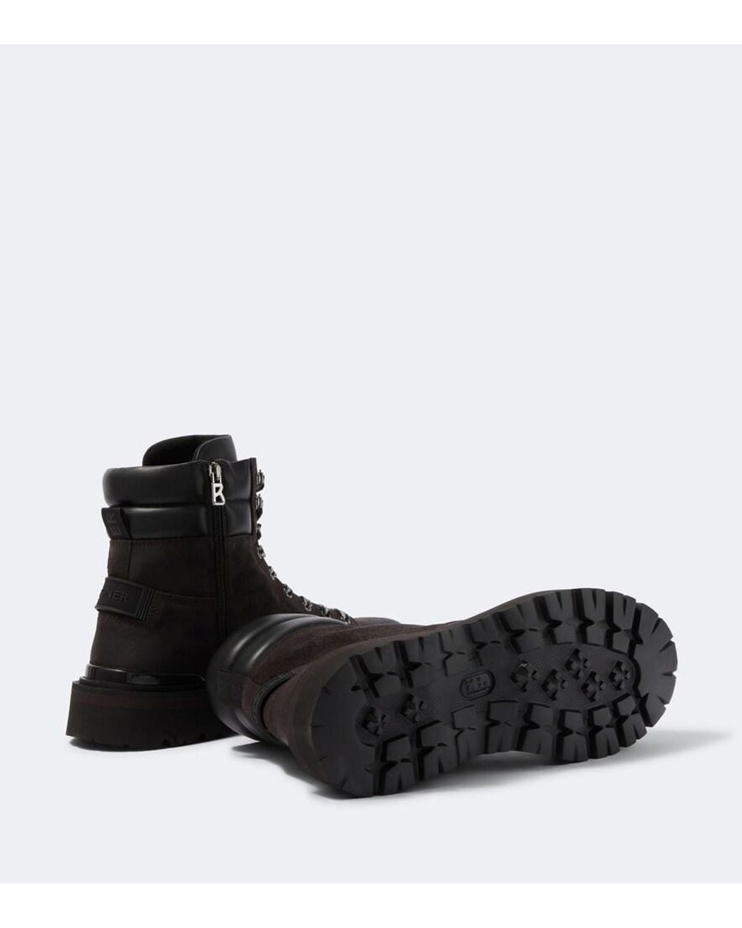 Bogner Black Seoul Suede Lace-Up Boots for men