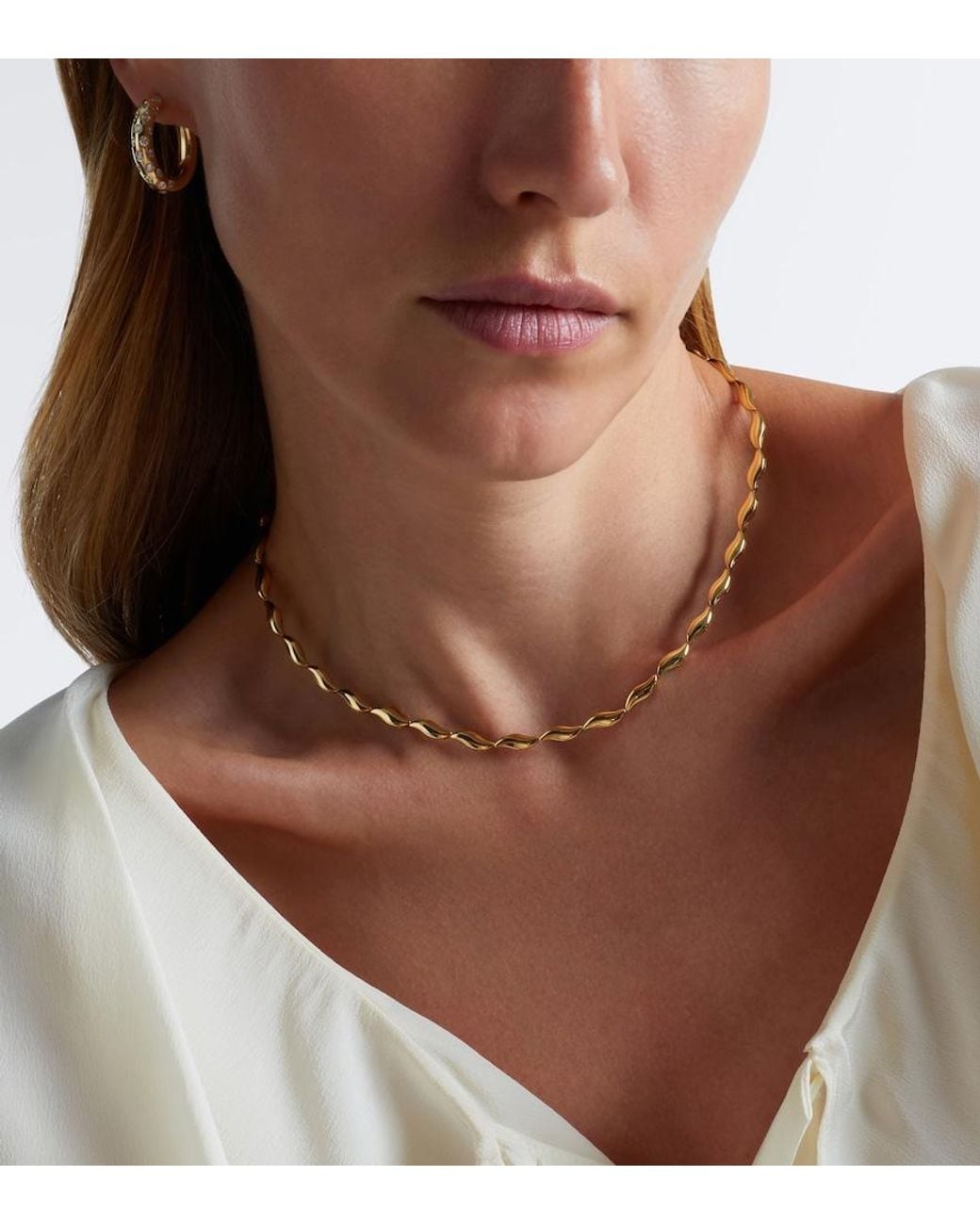 Anita Ko Metallic Celeste 18Kt Choker