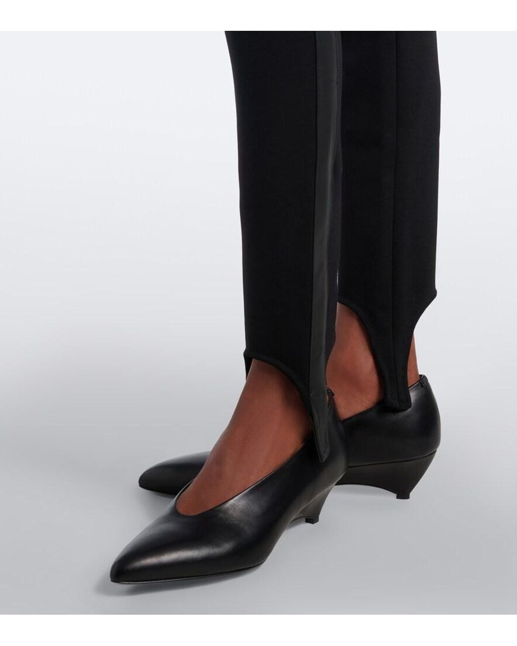 Tod's Black Wool-Blend Stirrup Pants