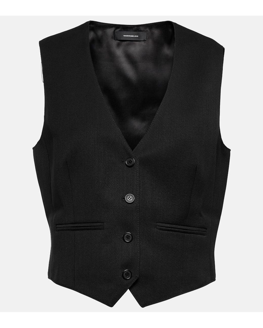 Wardrobe NYC Black Wool Vest