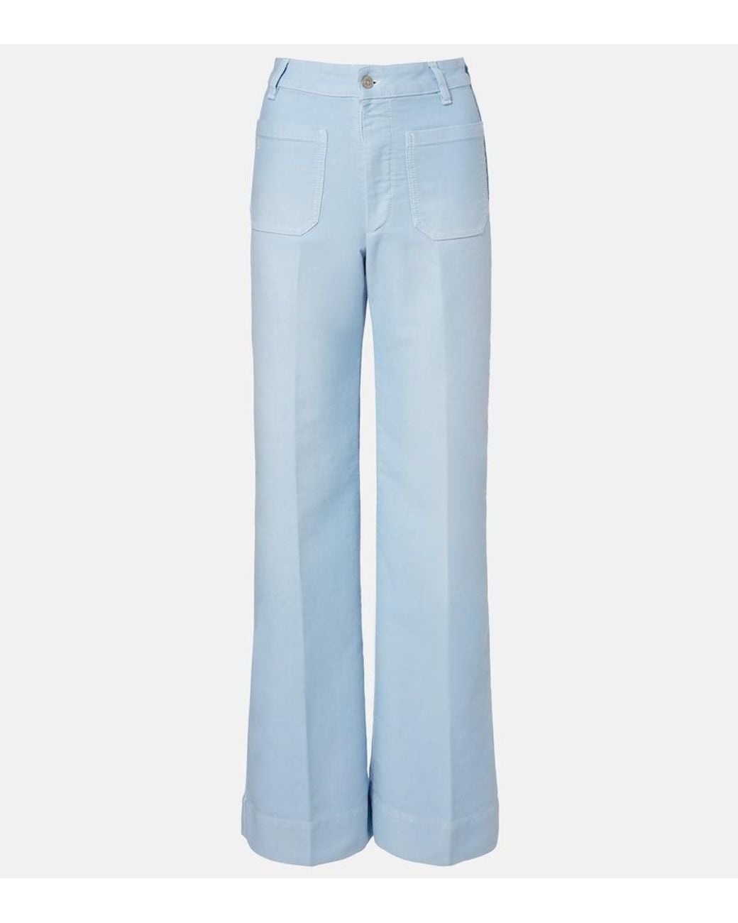 Victoria Beckham Blue Alina Wide-Leg Jeans