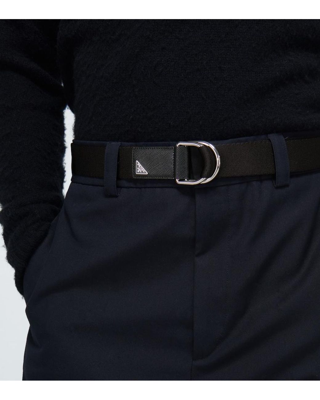 Prada Black Re-Nylon Belt for men
