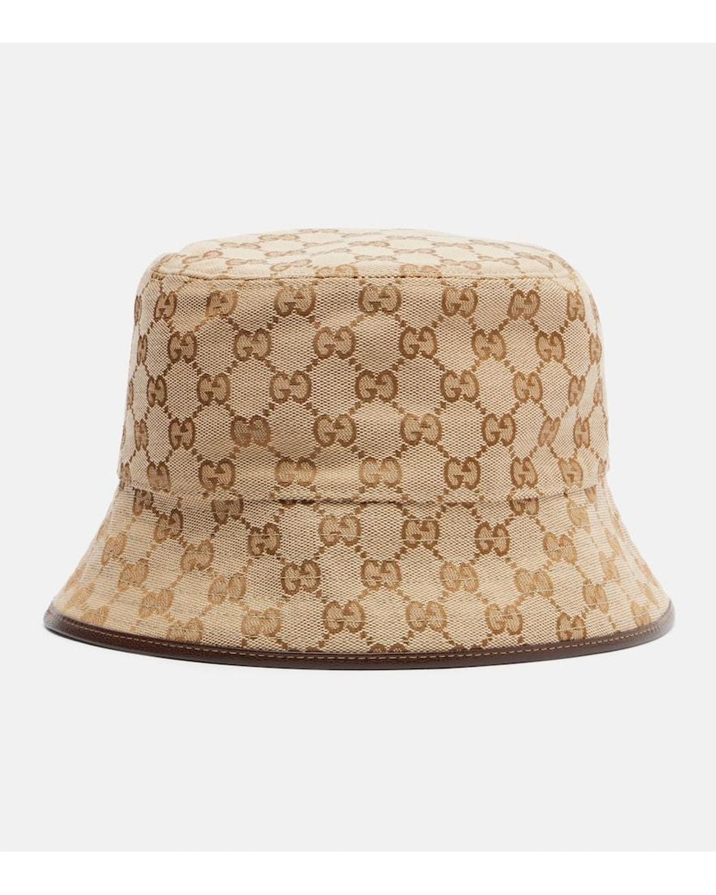 Gucci Natural Gg Canvas Bucket Hat