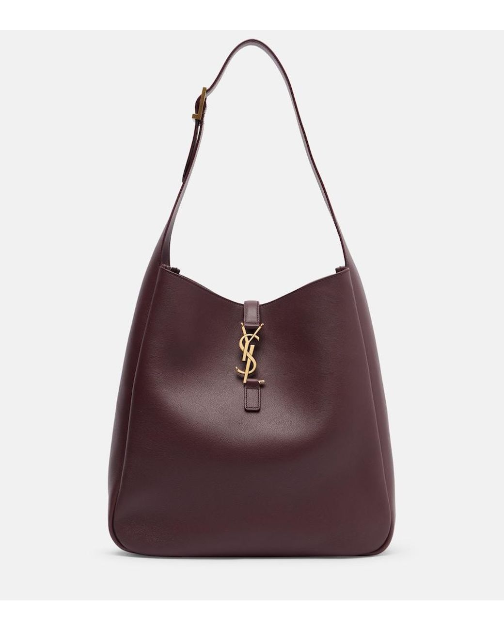 Saint Laurent Purple Le 5 A 7 Large Leather Shoulder Bag