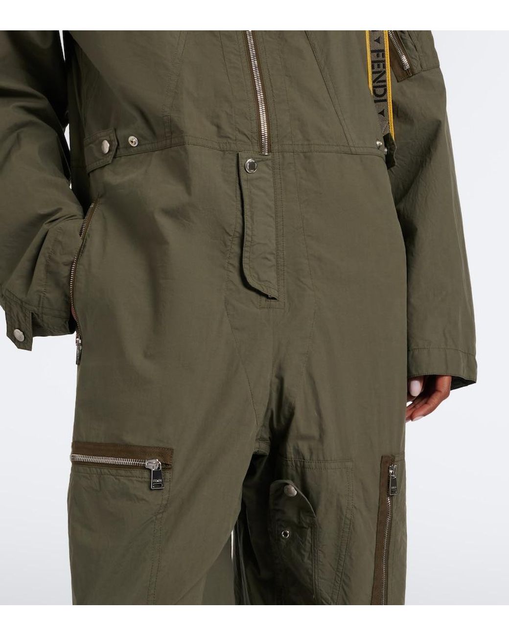 Fendi Green Cotton Jumpsuit