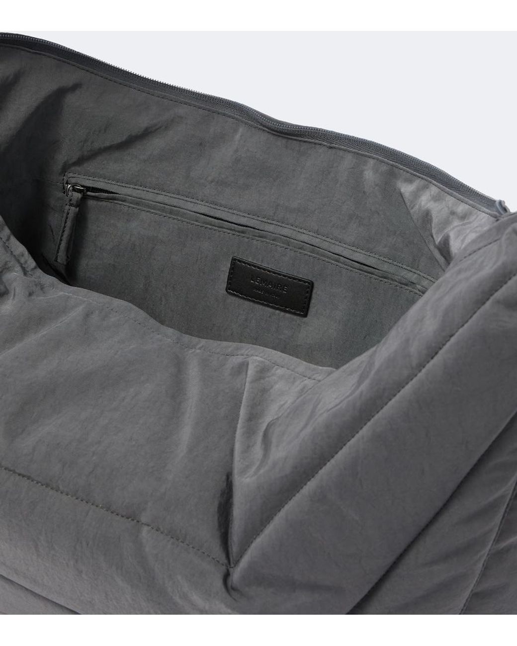 Lemaire Gray Soft Game Large Crossbody Bag for men