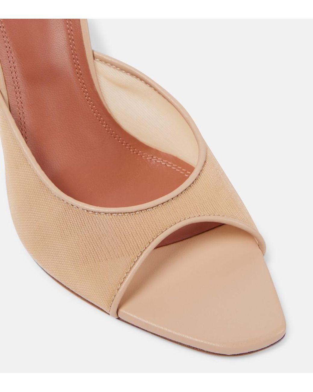 AMINA MUADDI Brown Alexa 95 Mesh Mules