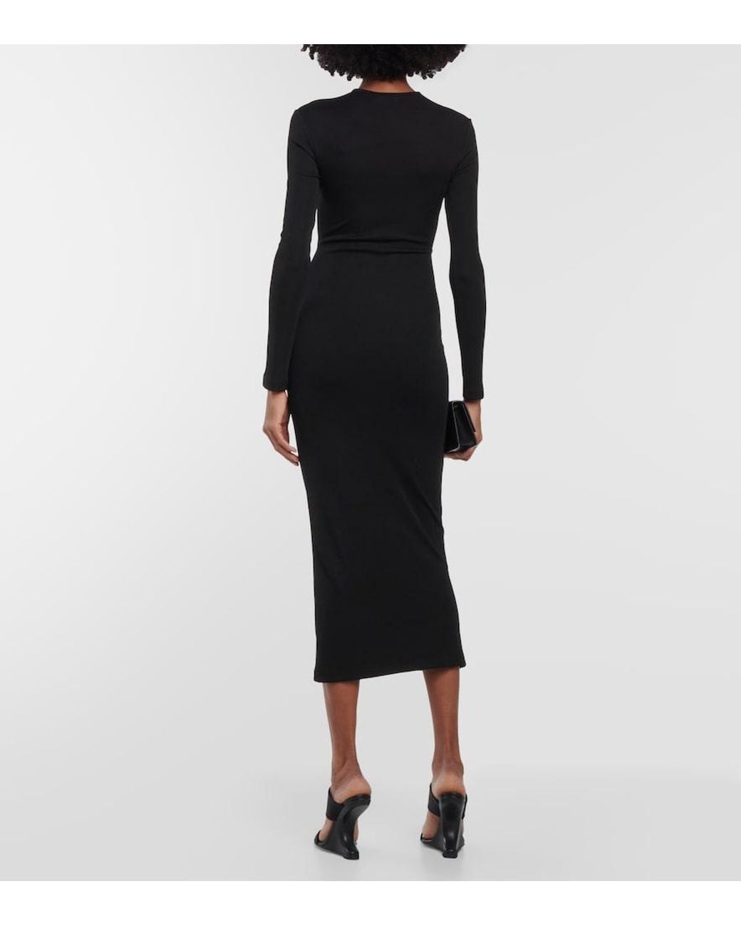 Christopher Esber Black Orbit Jersey Midi Dress