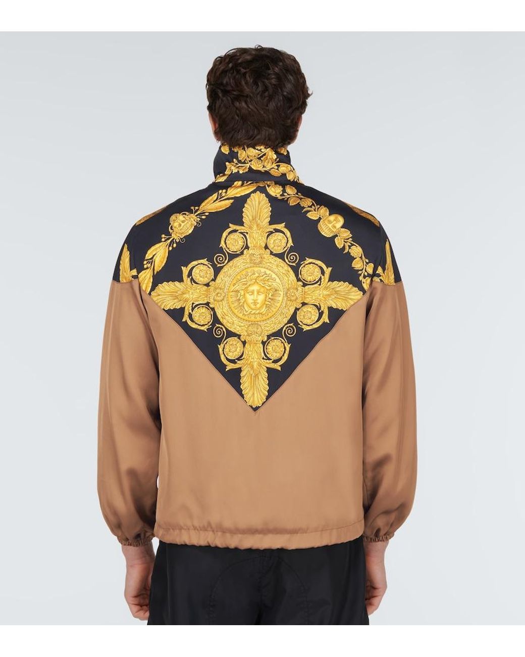 Versace Multicolor Baroque Print Techno Fabric Jacket For for men