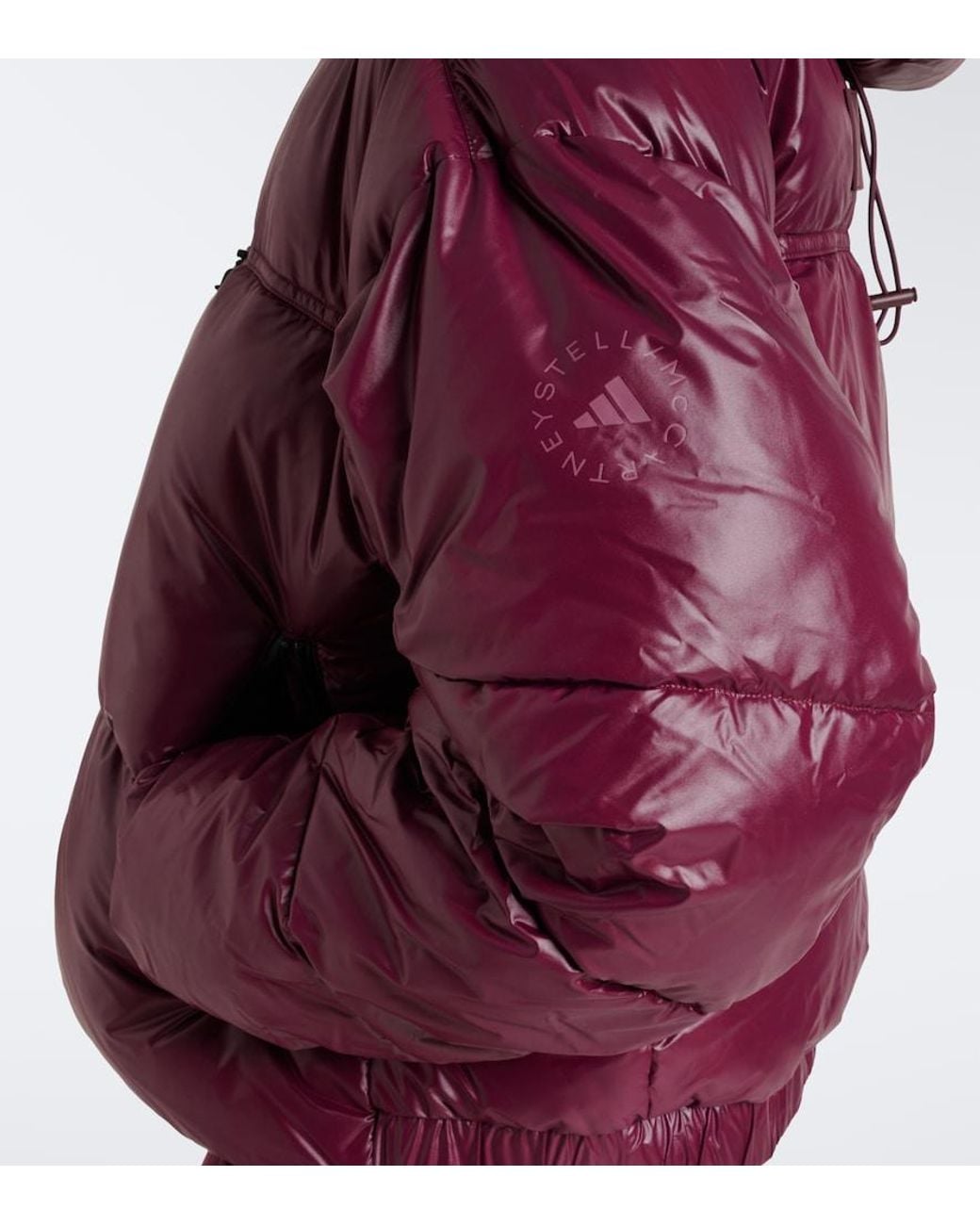 Adidas By Stella McCartney Purple Hooded Puffer Jacket