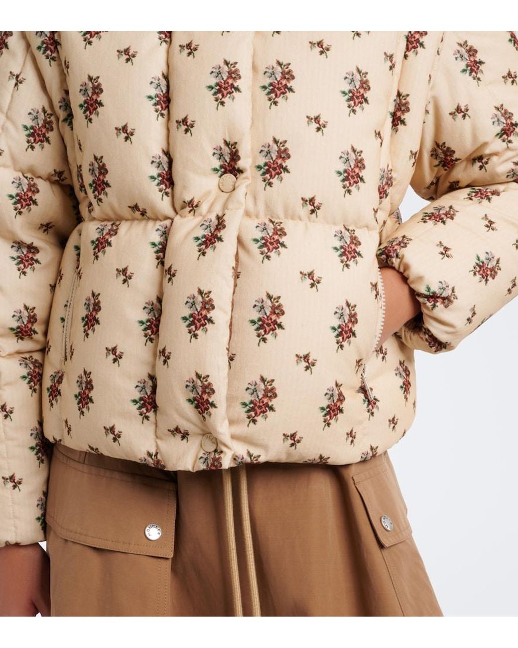 Moncler Brown Torcol Convertible Corduroy Down Jacket