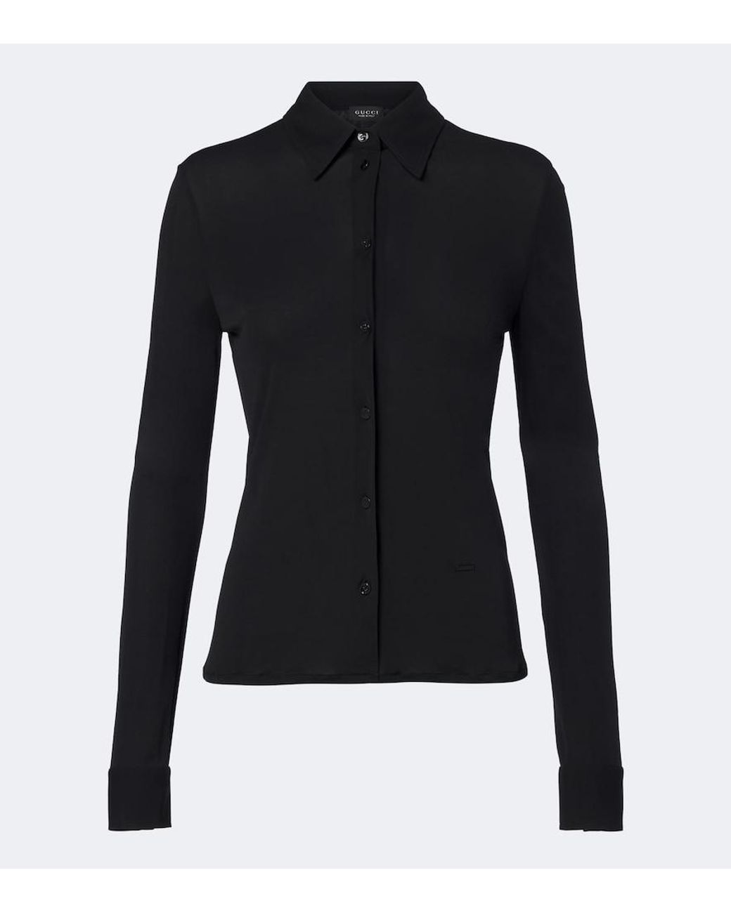 Gucci Black Crepe Jersey Shirt