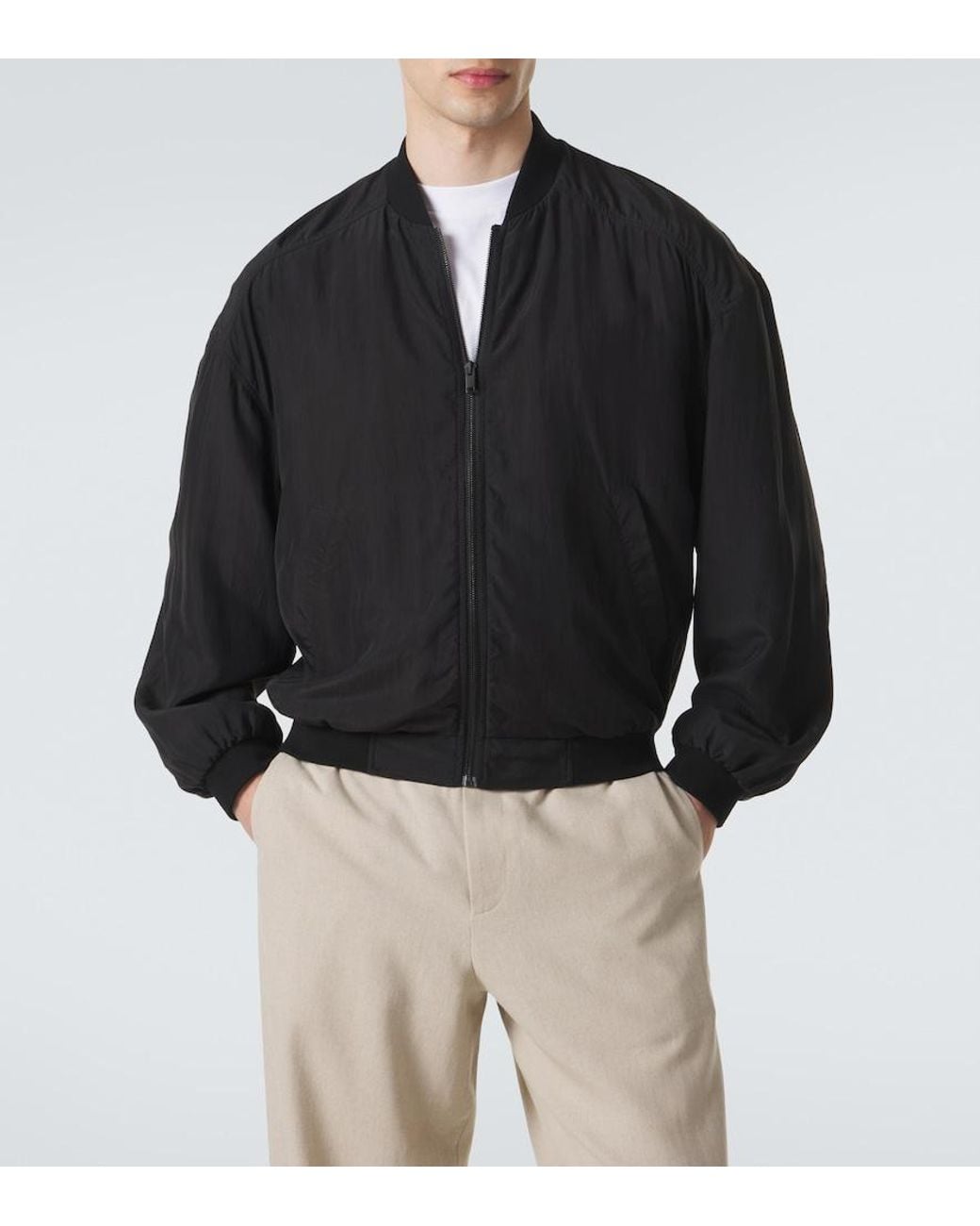 The Row Black Orianel Silk Jacket for men